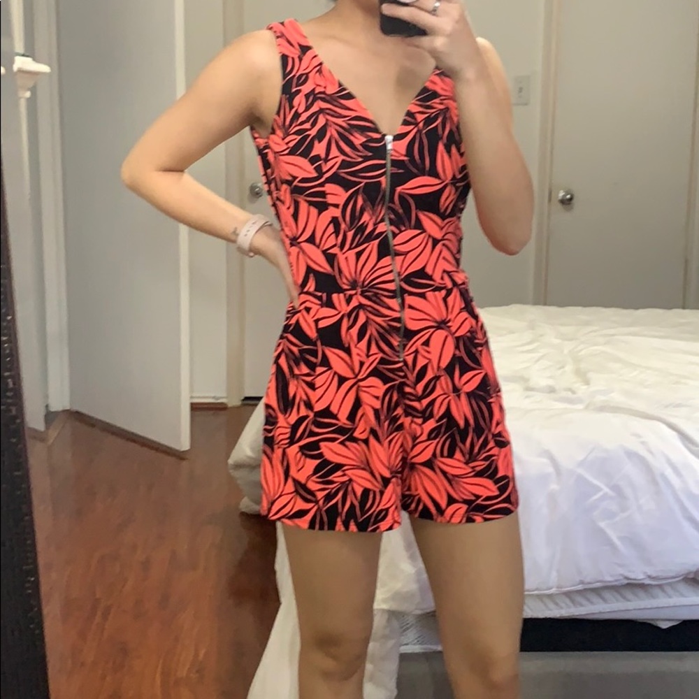 Cute neon romper!